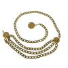 CHANEL - Vintage Chanel Gold Plated Cambon 31 Rue Coin 3 Row Chain Belt