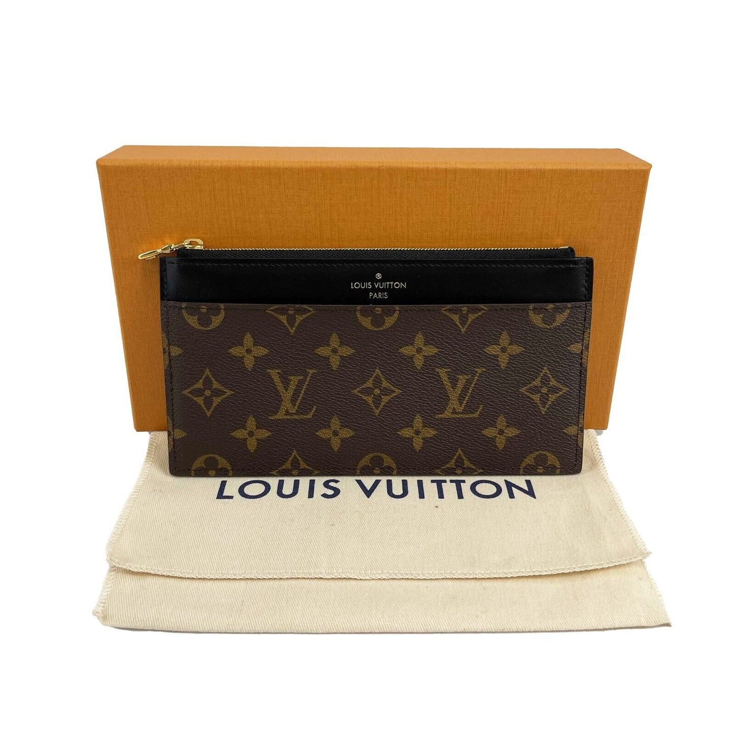 Louis Vuitton Pristine Monogram Canvas Slim Purse Brown Accessories