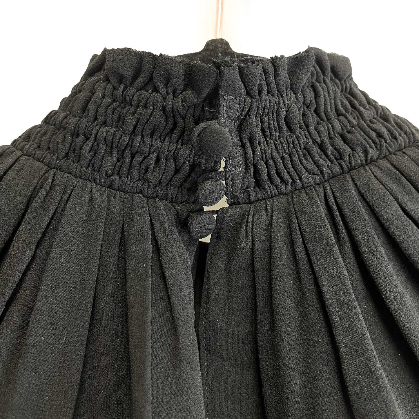 Saint Laurent Excellent Tiered Ruffled Silk Blouse Black - 34 US 4 Top