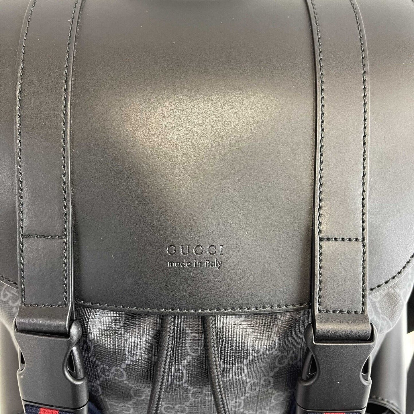 Gucci - Excellent - Men's GG Supreme Coated Black Backpack