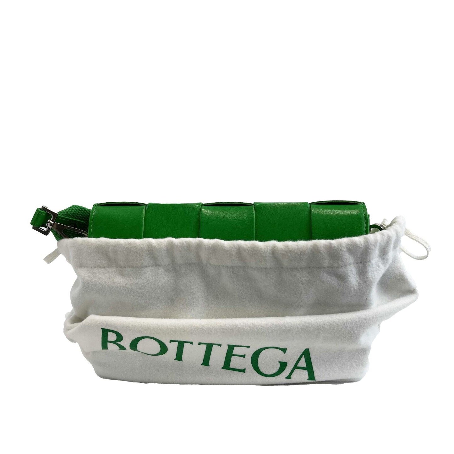 Bottega Veneta NEW Parkeet Green Leather Cassette Crossbody w/ Coin Purse