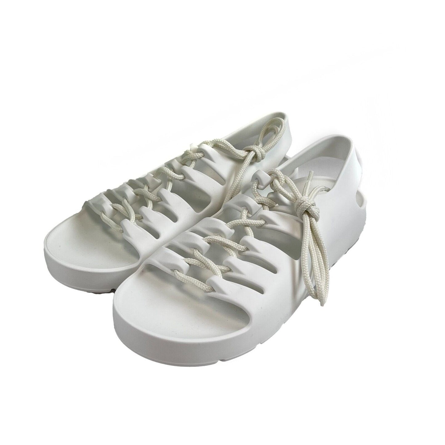 Bottega Veneta - Pristine - Lace Up Jelly Sandals with Box White 37 Us 6.5 / 7