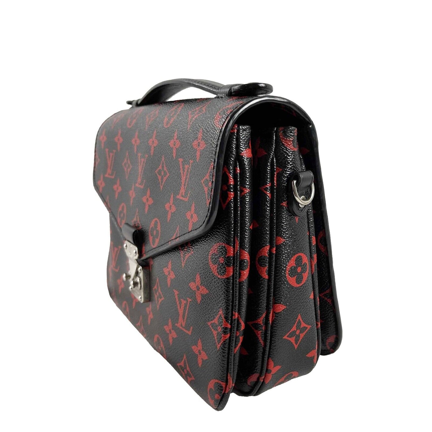 Louis Vuitton Excellent Monogram Infrarouge Pochette Metis Black/Red Crossbody