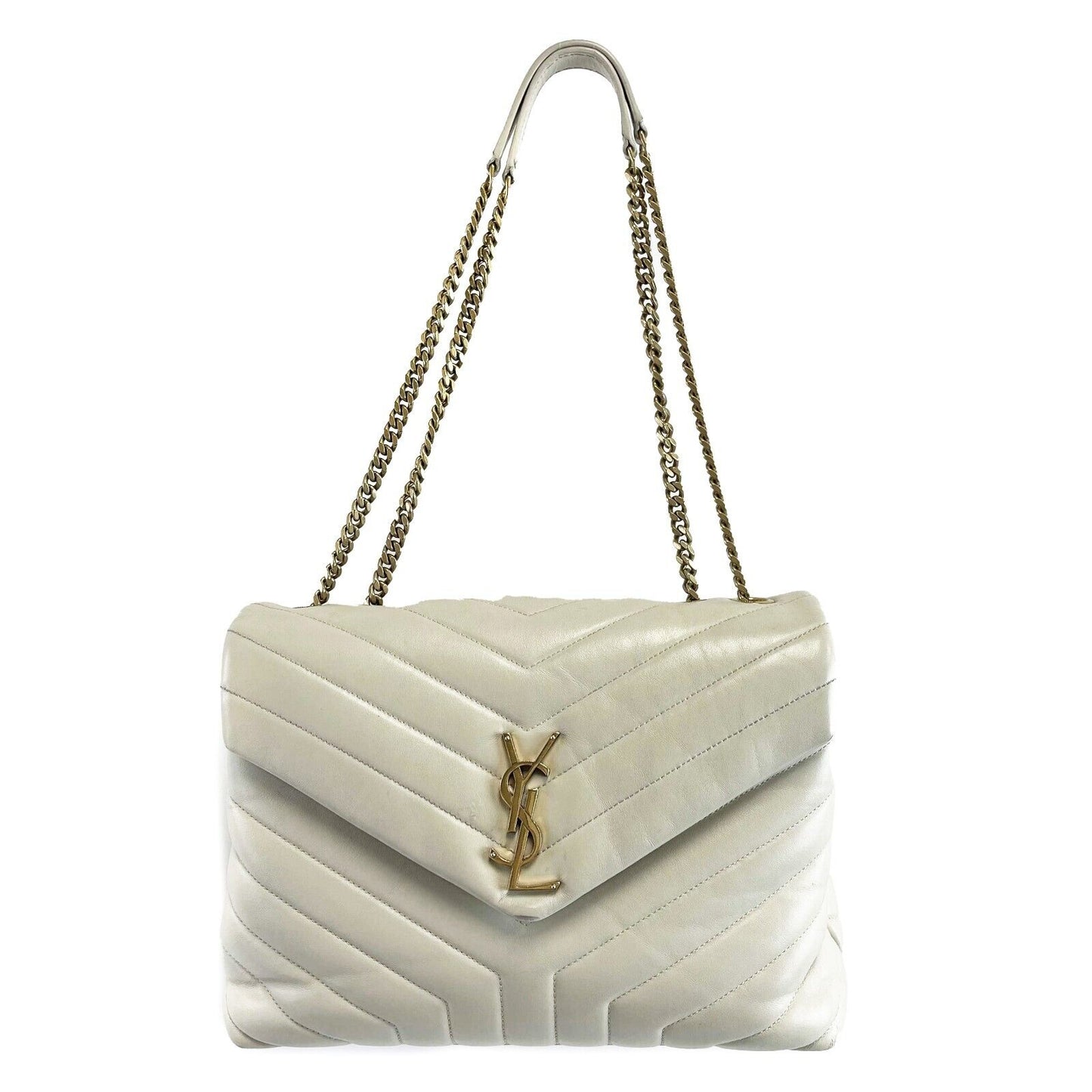 Saint Laurent Loulou Shoulder Bag Matelasse Chevron Leather Medium