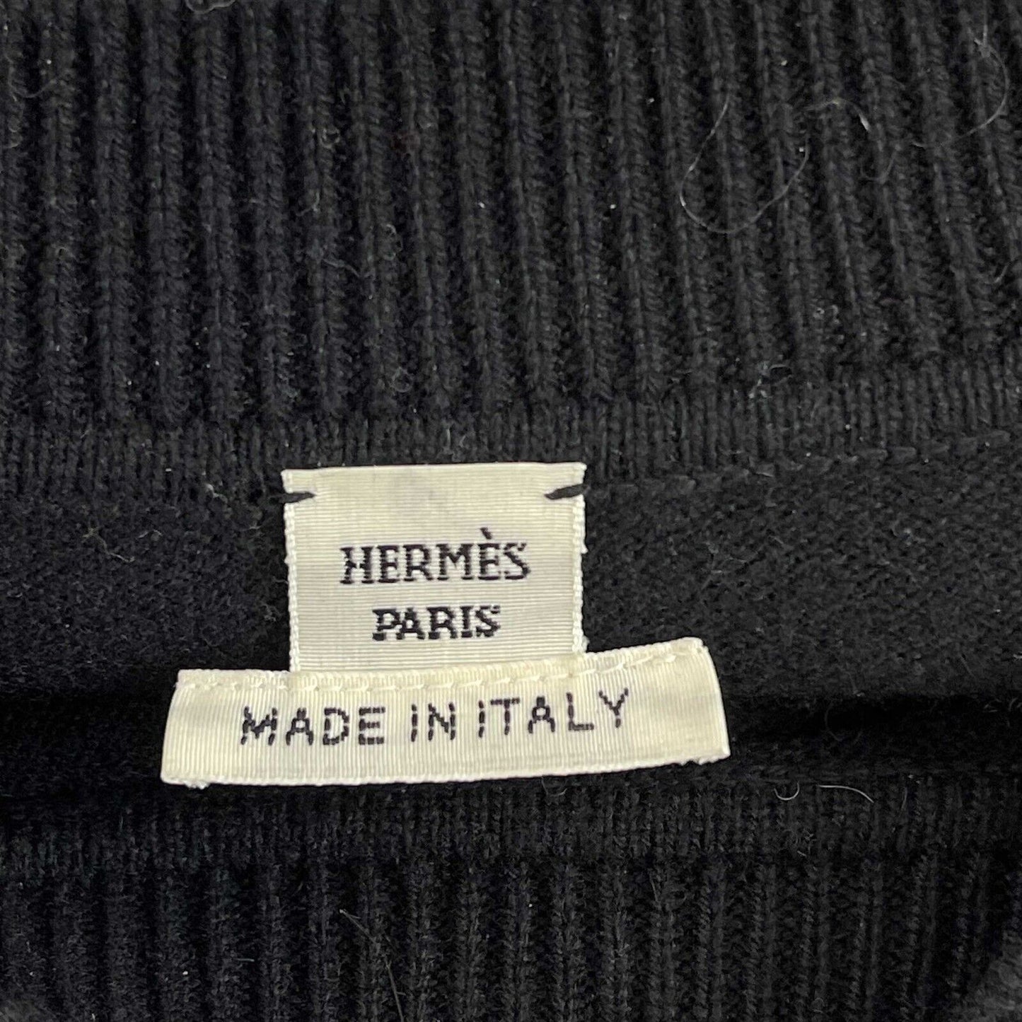 Hermes Rare Black White Embroidered Postes et Cavalerie Sweater Black 36 US 4