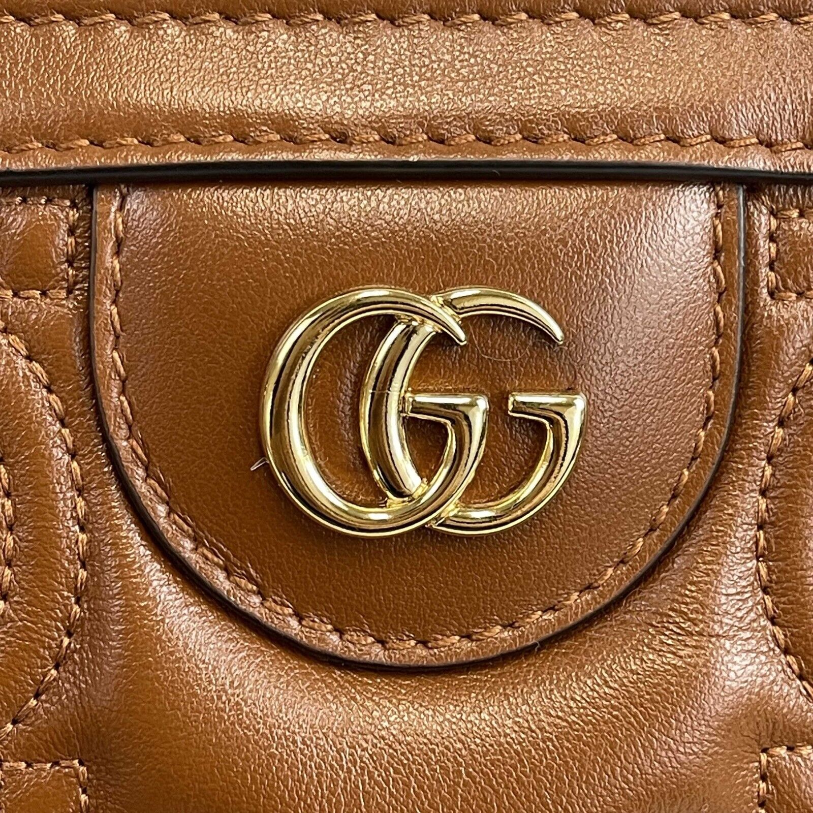 Gucci - NEW Embossed GG Matelasse Brown Shoulder Tote - BougieHabit