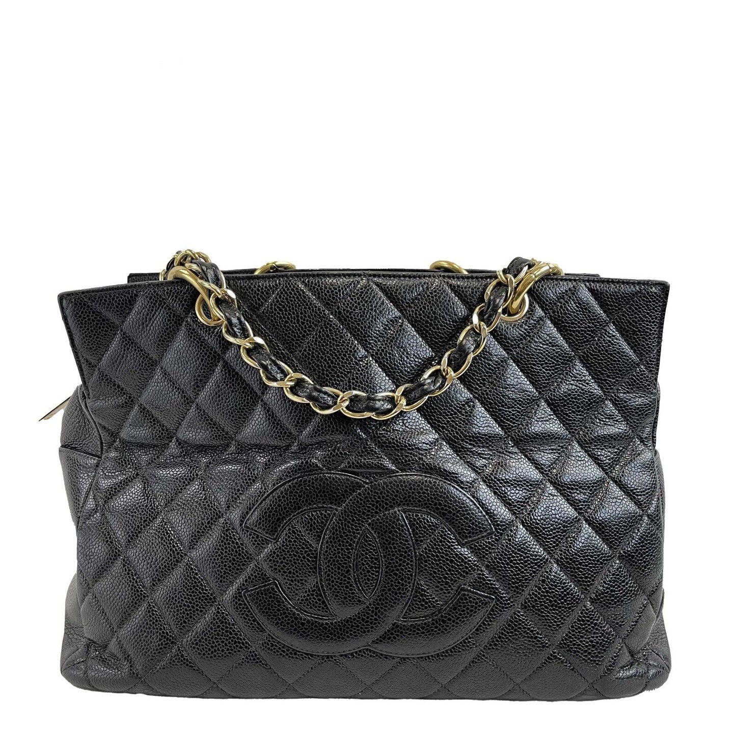 CHANEL - Grand Timeless Shopping Tote Quilted Caviar CC Large Tote