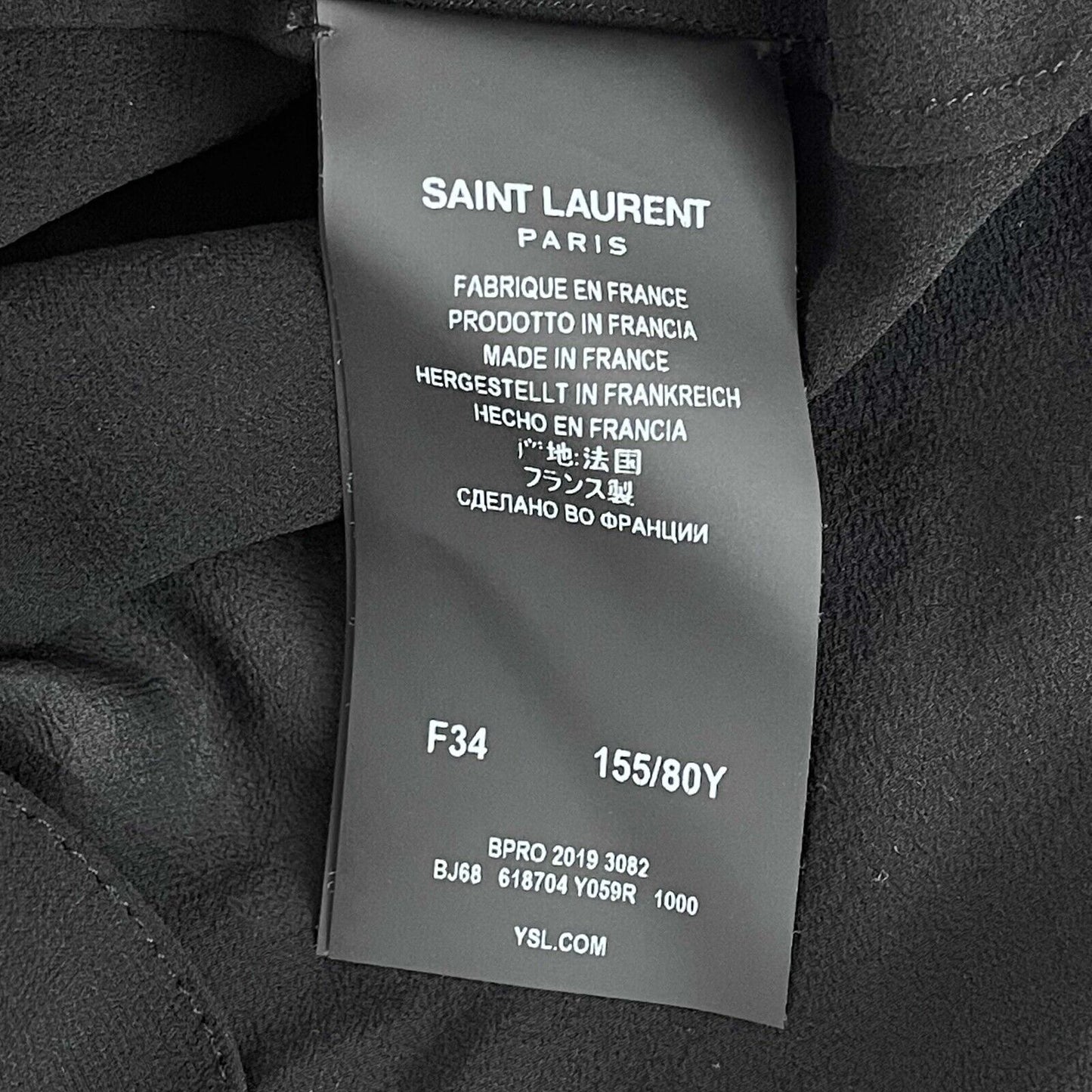 Saint Laurent Excellent Tiered Ruffled Silk Blouse Black - 34 US 4 Top