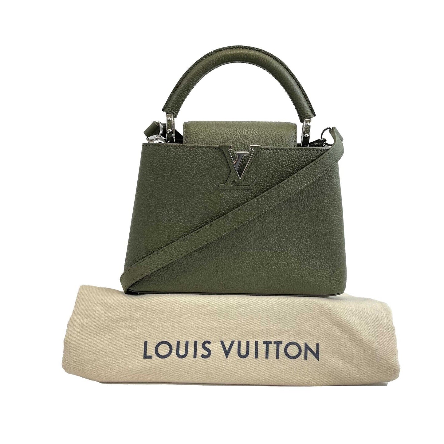 Louis Vuitton - New Capucines BB - Khaki Green Top Handle Crossbody