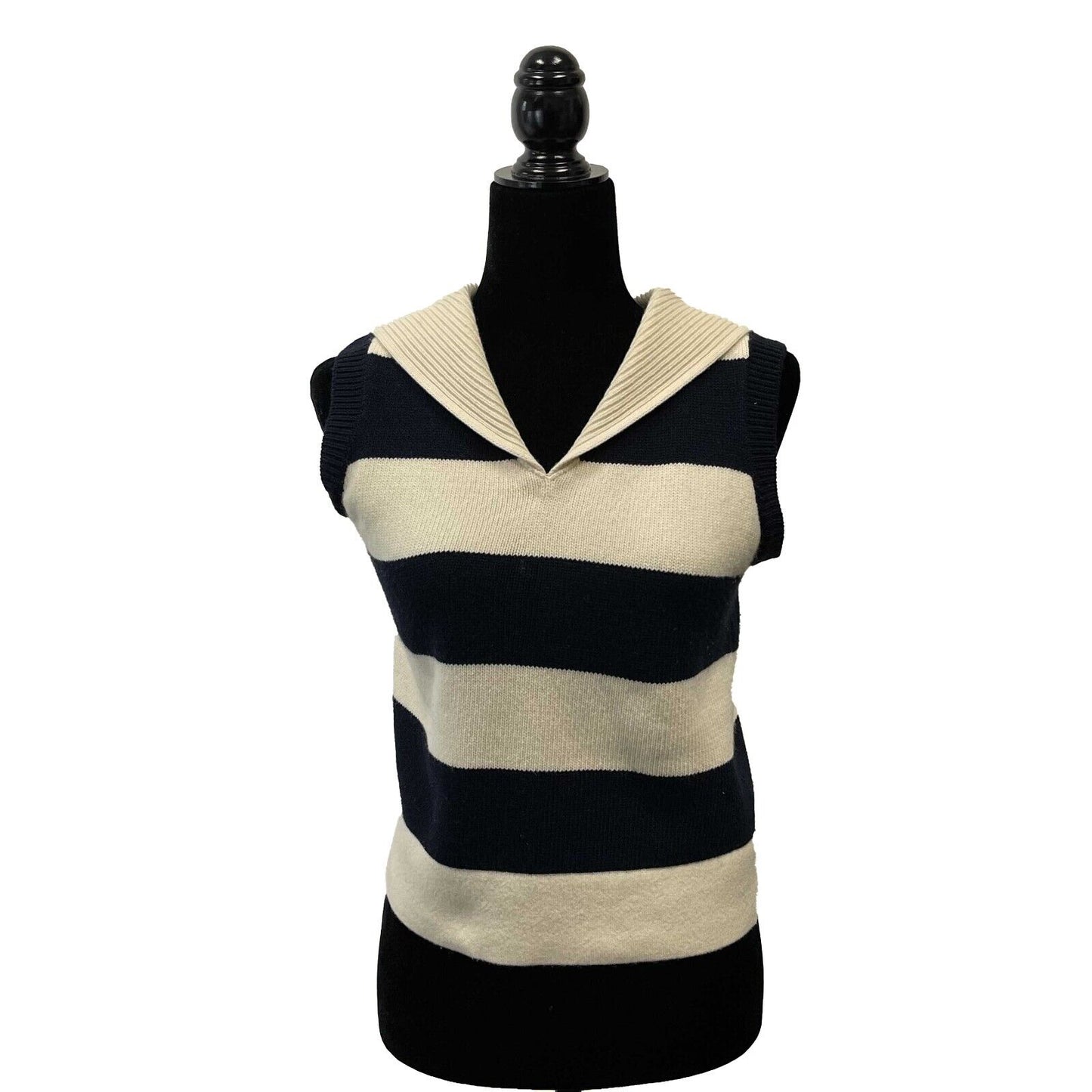 Christian Dior Marinière motif RARE Sailor Sleeveless Sweater Navy Top 34 US 2