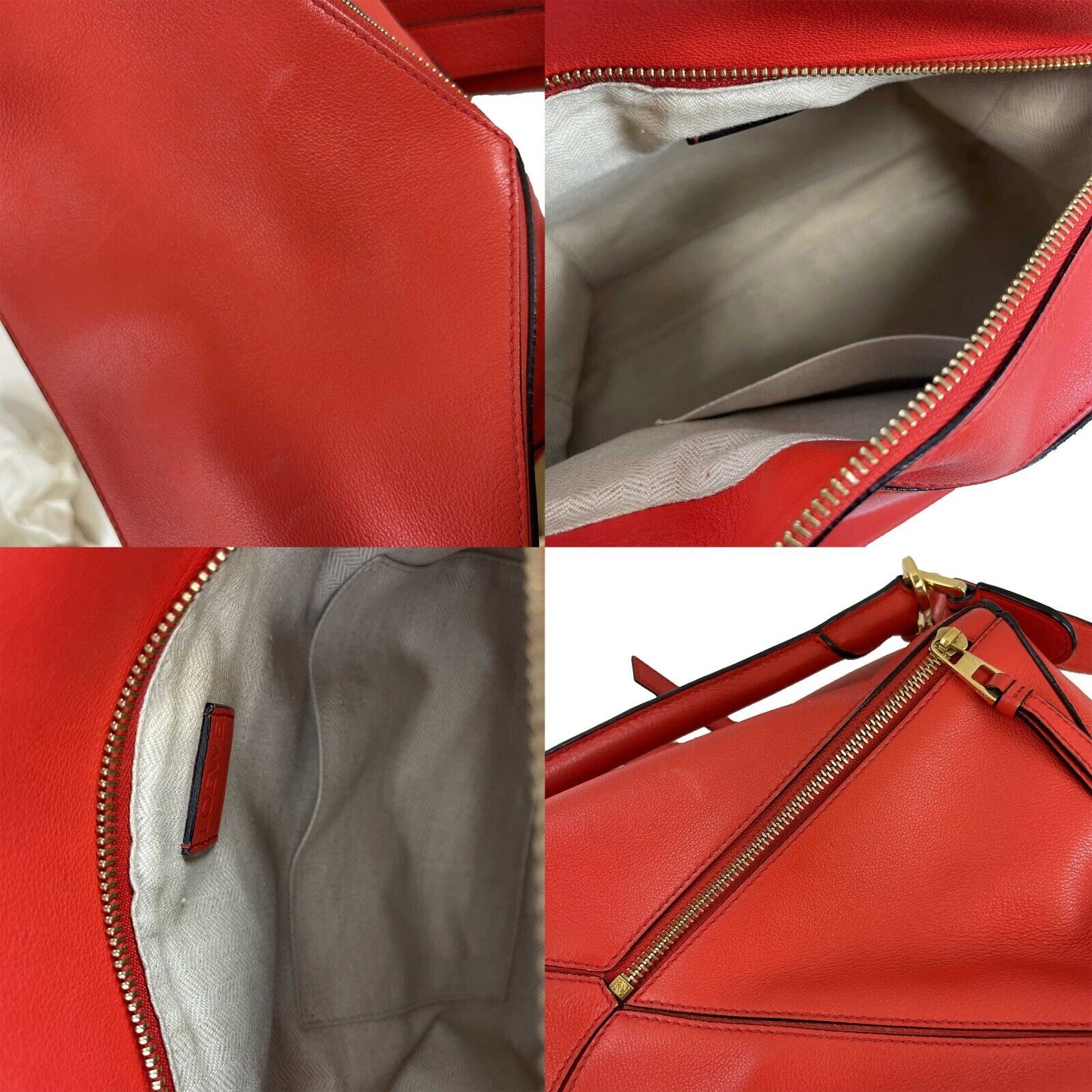 Loewe Puzzle Scarlet Medium Handbag Excellent