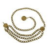 CHANEL - Vintage Chanel Gold Plated Cambon 31 Rue Coin 3 Row Chain Belt