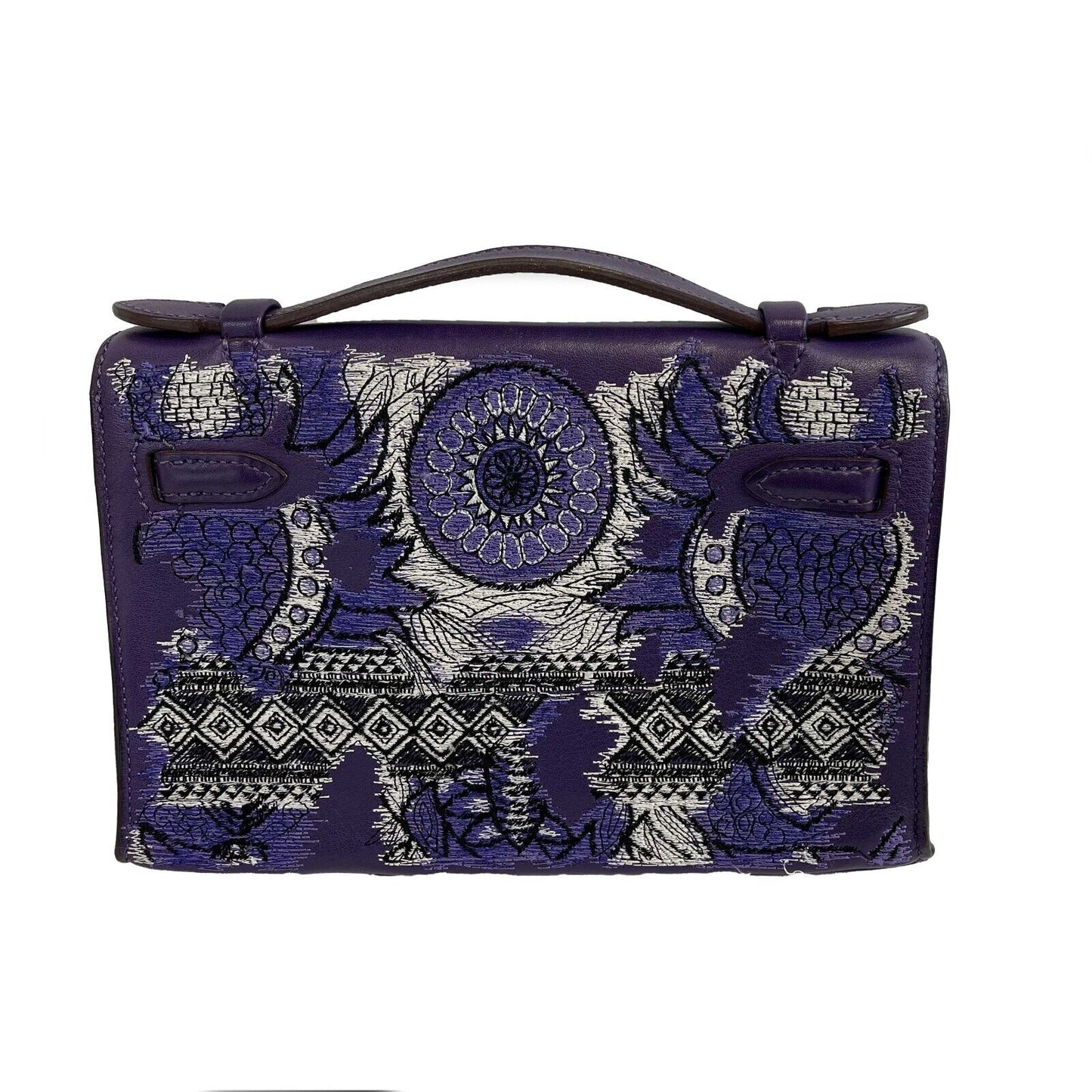 Hermes - Kelly Pochette - Ultraviolet Riot Top Handle - Kitenge Customized