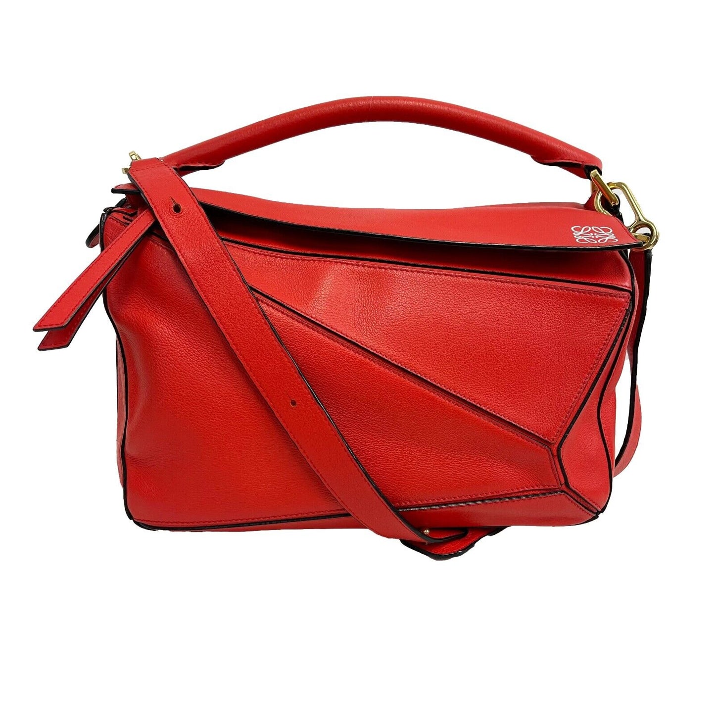 Loewe Puzzle Scarlet Medium Handbag Excellent