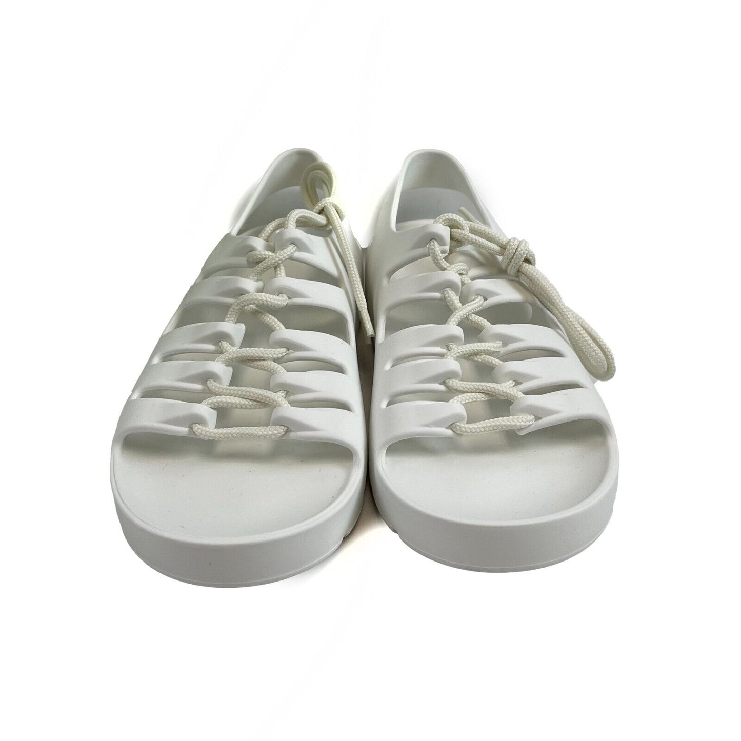 Bottega Veneta - Pristine - Lace Up Jelly Sandals with Box White 37 Us 6.5 / 7