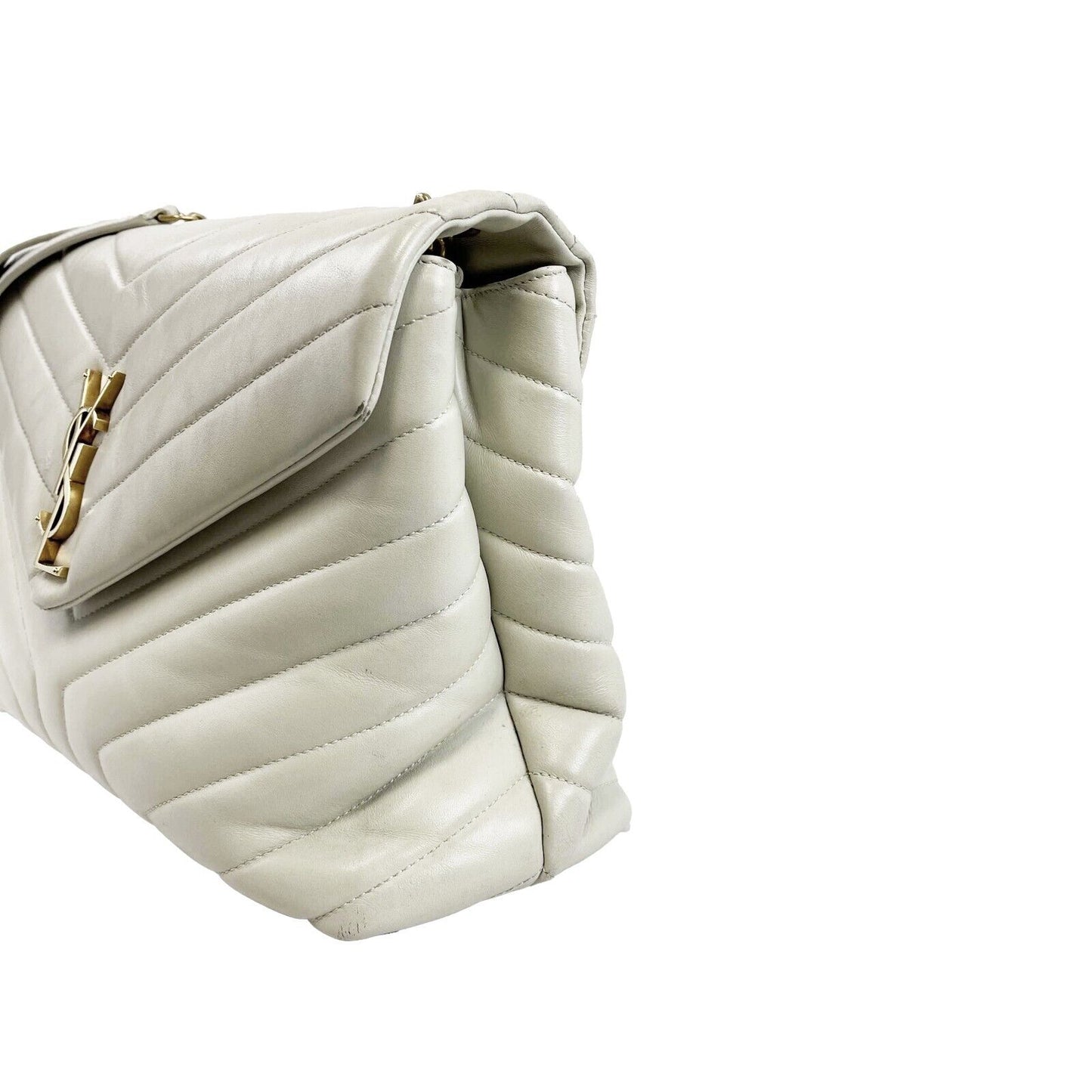 Saint Laurent Loulou Shoulder Bag Matelasse Chevron Leather Medium