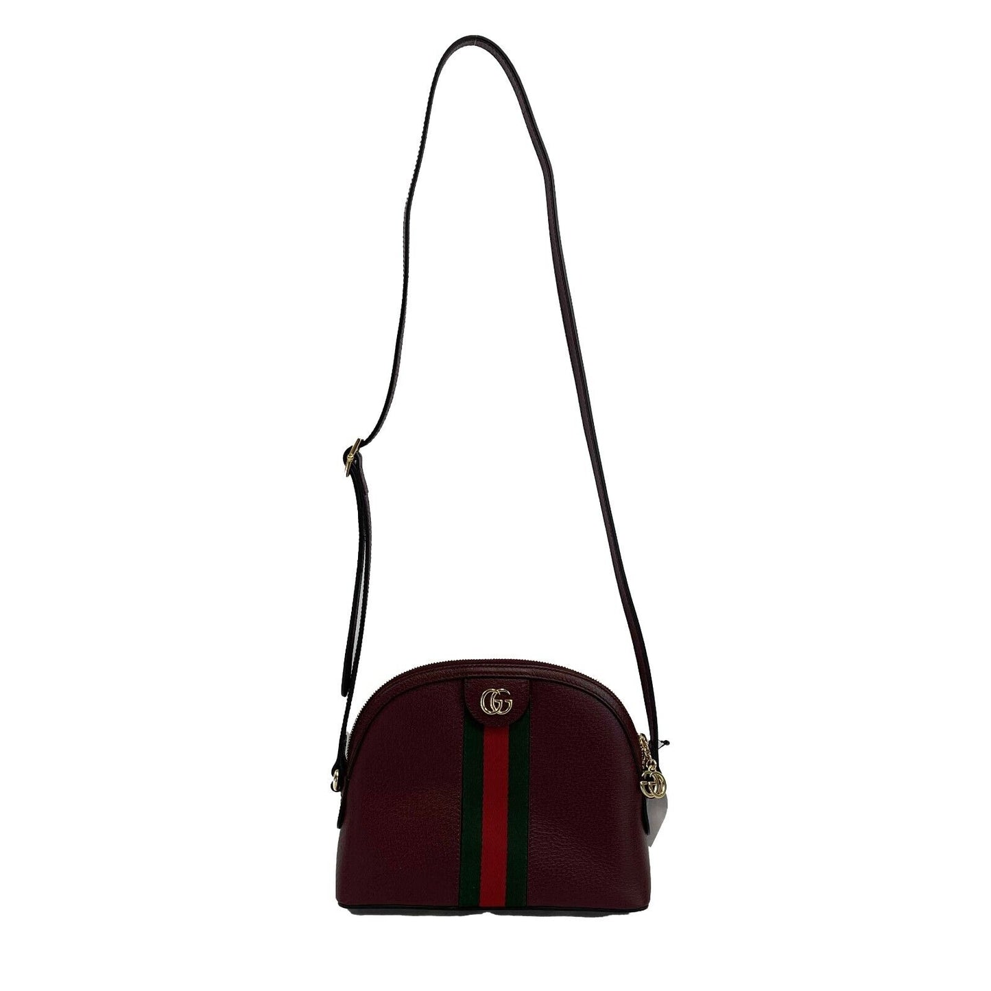 Gucci - NEW Ophidia Small Shoulder Burgundy GG Leather Crossbody