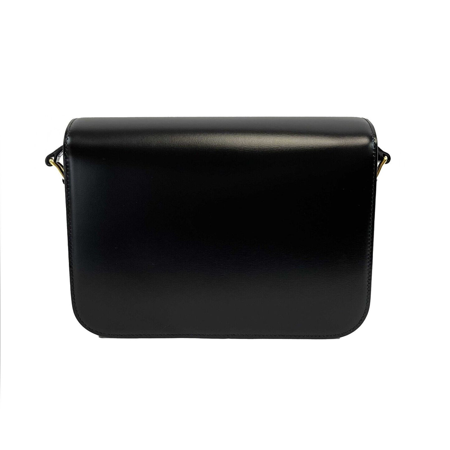 Celine - New w/o Tags - Triomphe Medium Black Shiny Calfskin Handbag