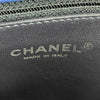 CHANEL - Quilted Leather Medium Single Flap Blue / Ruthenium Shoulder Bag