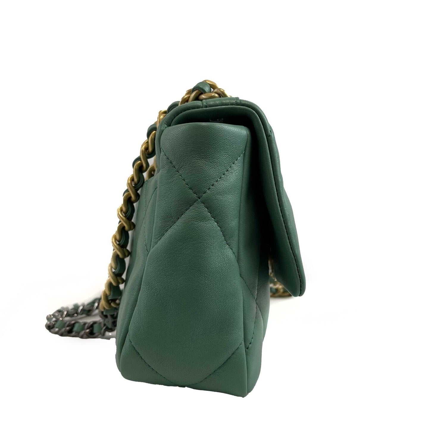 Chanel 19 Green Flap Bag Medium CC Shoulder Crossbody Bag