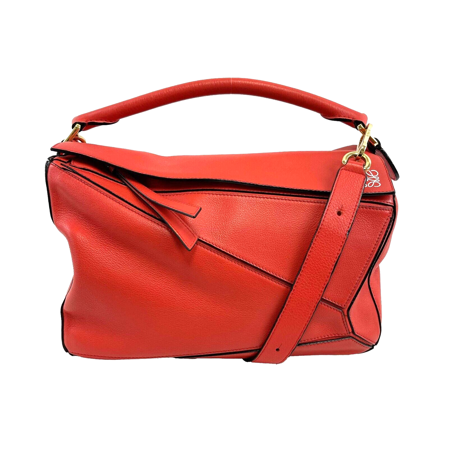 Loewe Puzzle Scarlet Medium Handbag Excellent