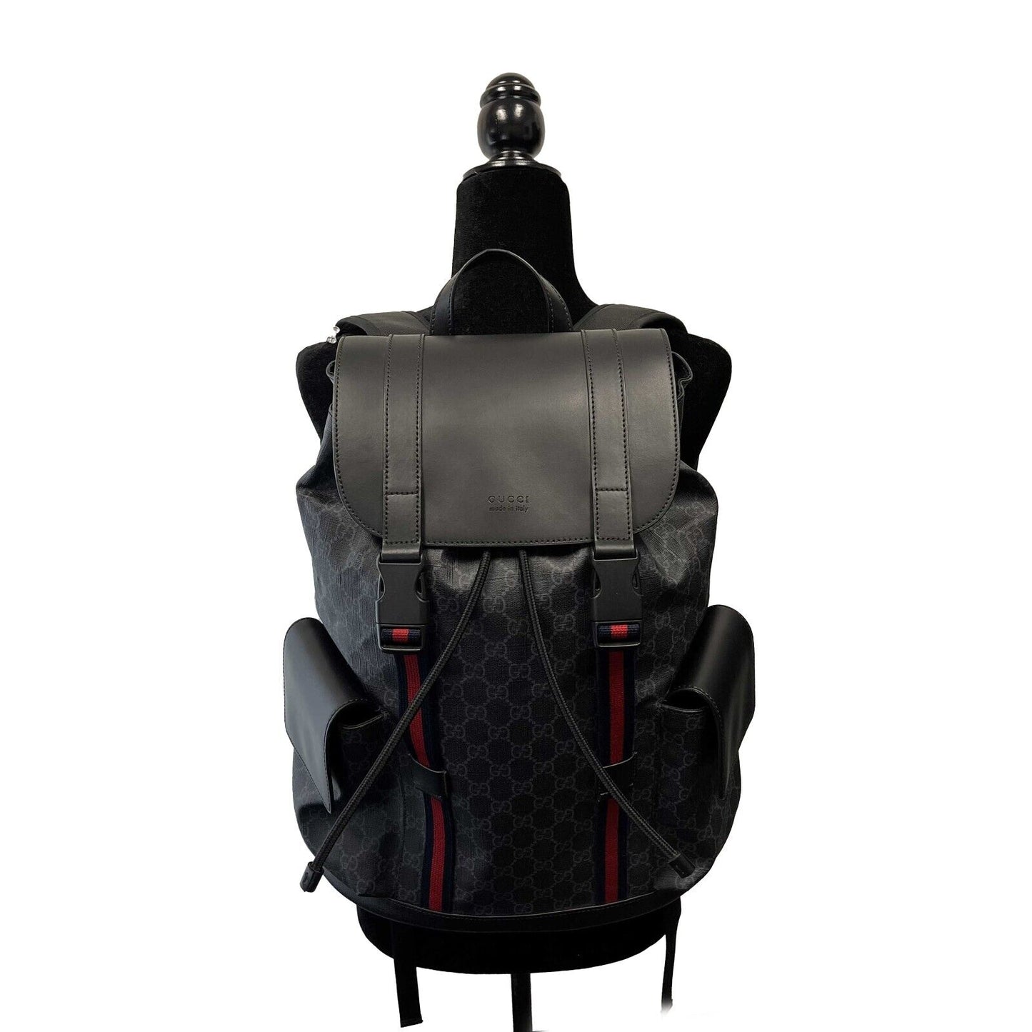 Gucci - Excellent - Men's GG Supreme Coated Black Backpack