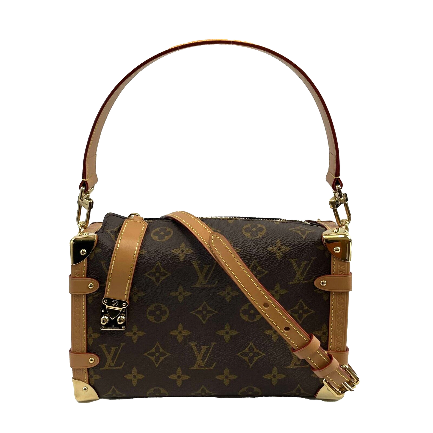 Louis Vuitton Pristine Monogram Side Trunk Canvas PM Crossbody Shoulder Bag