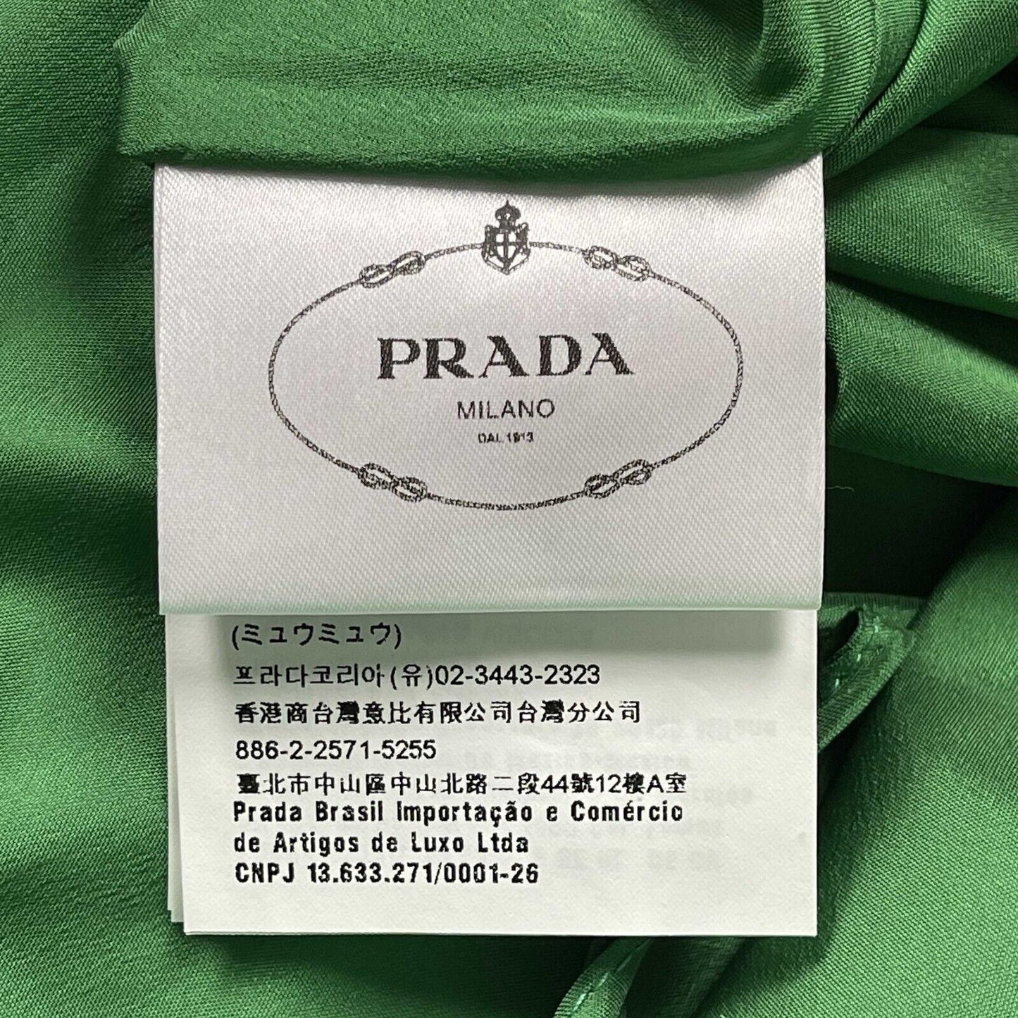 Prada - Excellent - Green Leather Rose Skirt 40 US 6