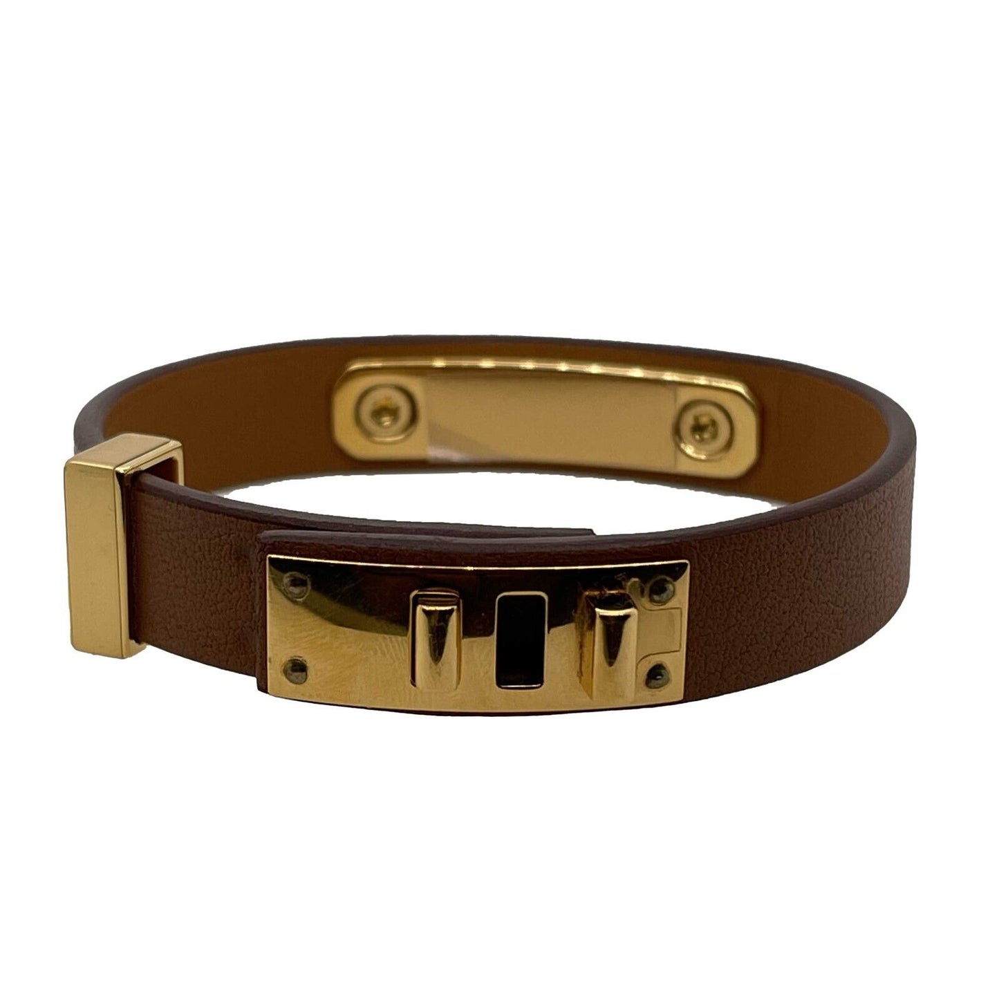 Hermes NEW As de Coeur Gold Bracelet T3 Z FS 011