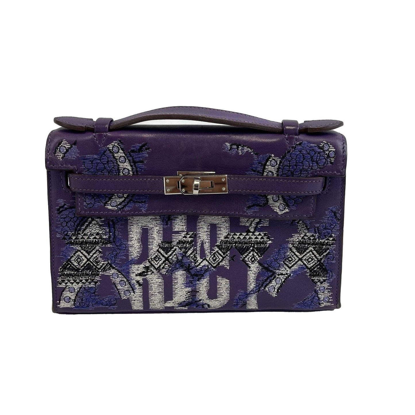 Hermes - Kelly Pochette - Ultraviolet Riot Top Handle - Kitenge Customized