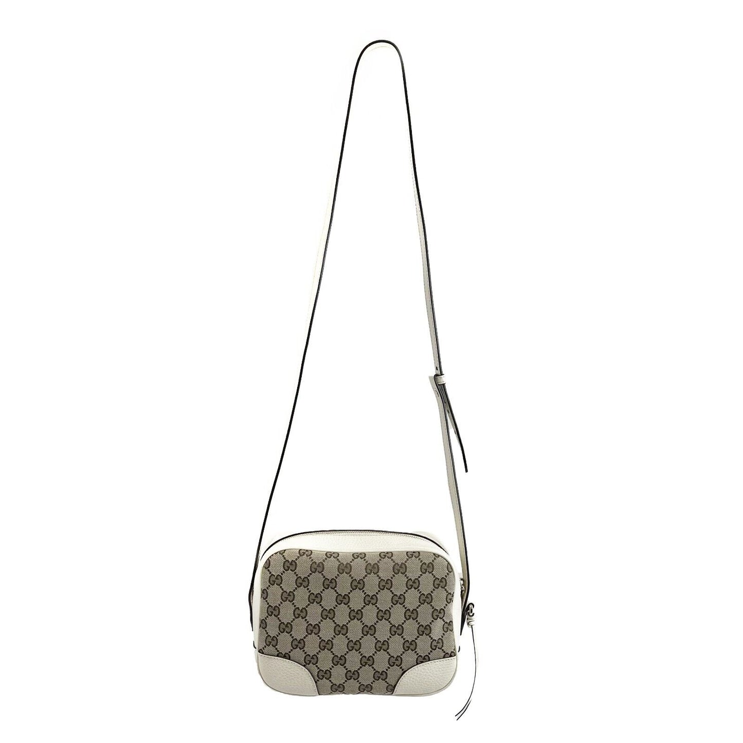 Gucci Pristine Bree GG Canvas Ivory Disco Crossbody Guccissima Beige/White