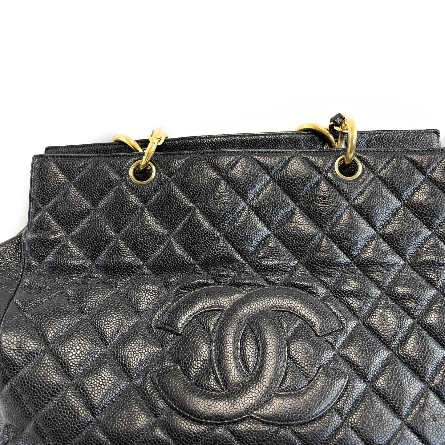 CHANEL - Grand Timeless Shopping Tote Quilted Caviar CC Large Tote