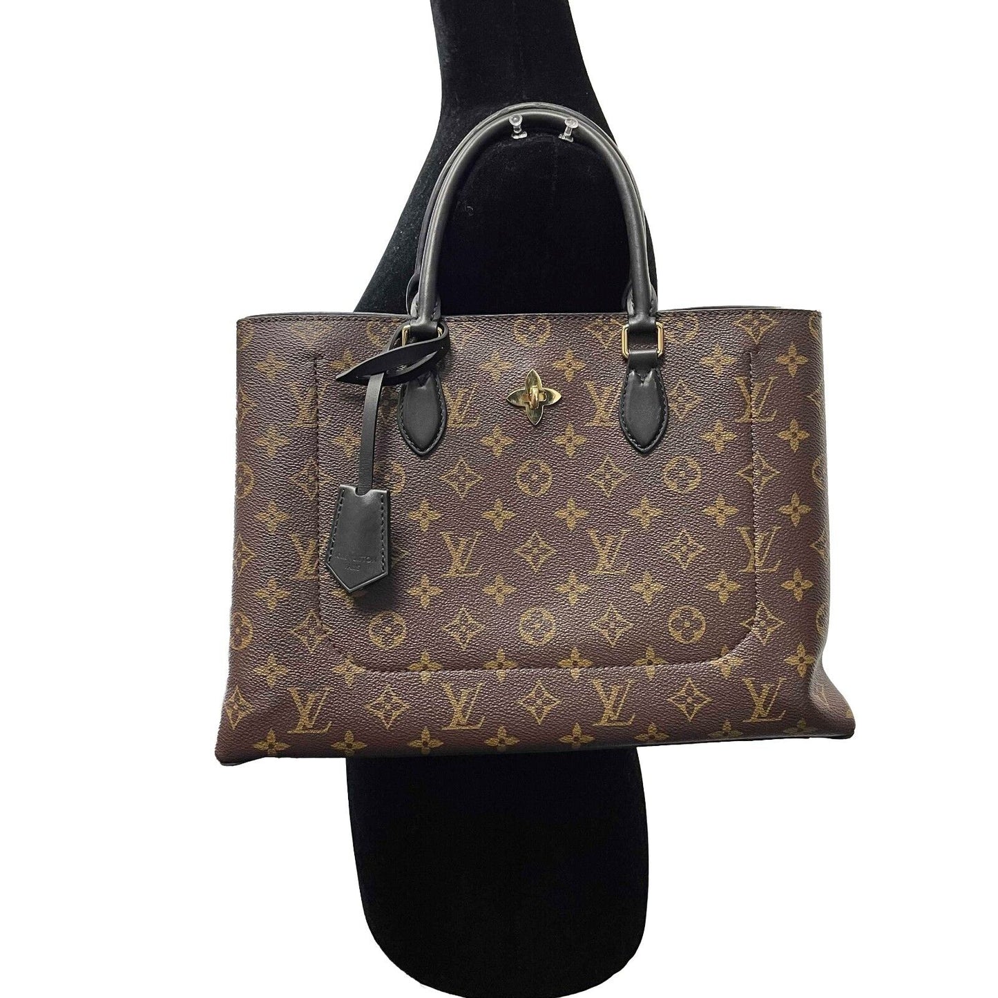 Louis Vuitton - LV Brown Monogram Flower Tote w/ Strap - Full Kit