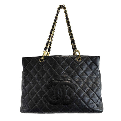 CHANEL - Grand Timeless Shopping Tote Quilted Caviar CC Large Tote