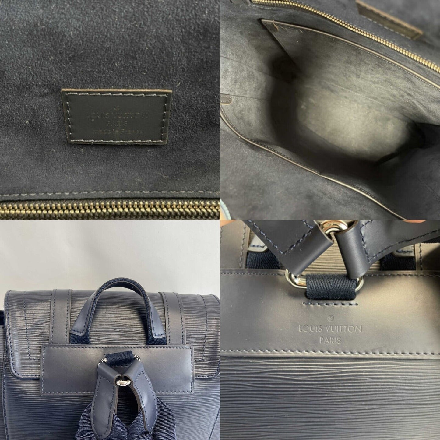 Louis Vuitton Christopher MM Medium Navy Blue Backpack