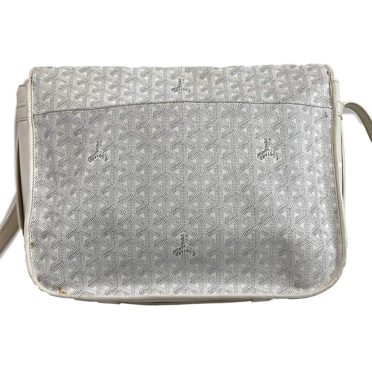 Goyard Belvedere Messenger Bag Coated Canvas MM White Good