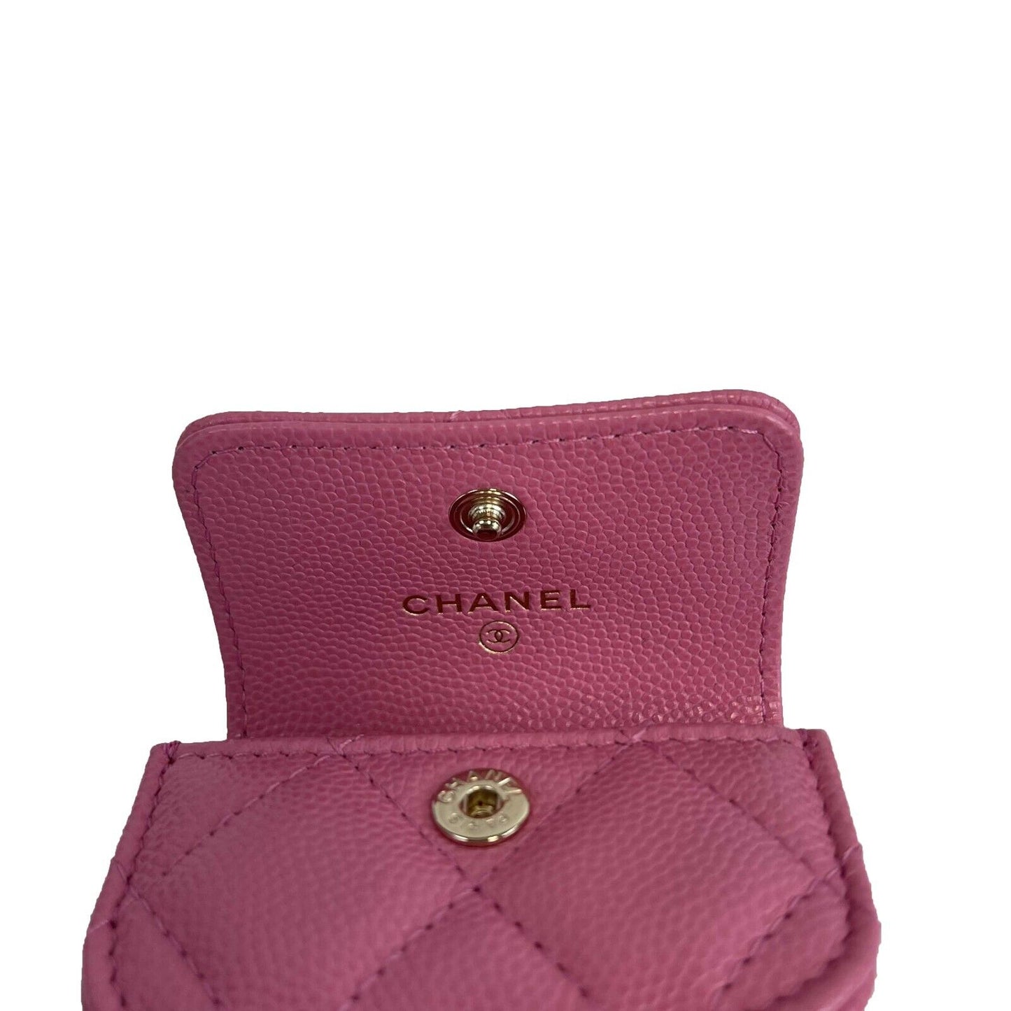 CHANEL - Pink Quilted Caviar Leather Crystal CC Airpods Pro Case