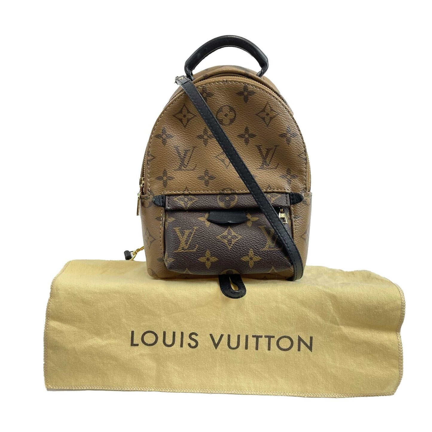 Louis Vuitton - Palm Springs Reverse Monogram Brown / Tan Mini Backpack