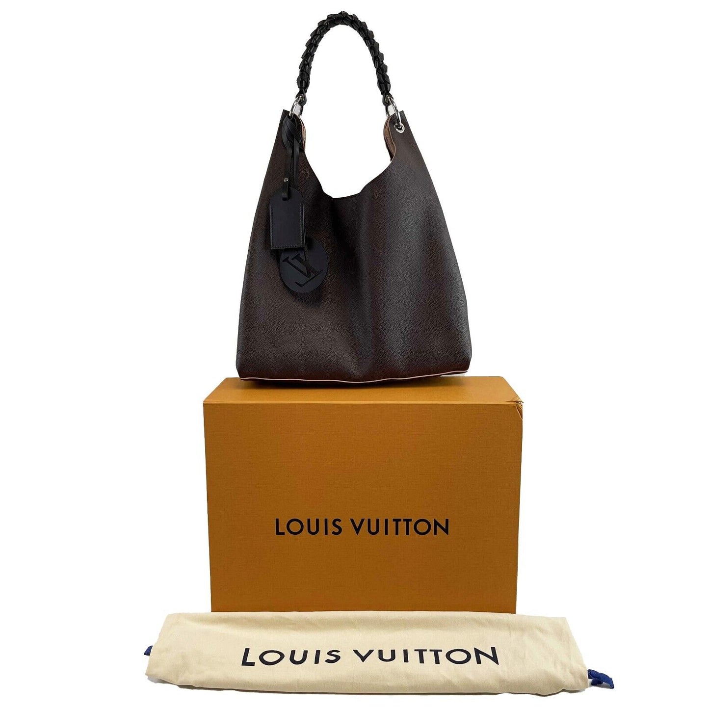 Louis Vuitton Pristine Carmel Hobo Mahina Brown Handbag