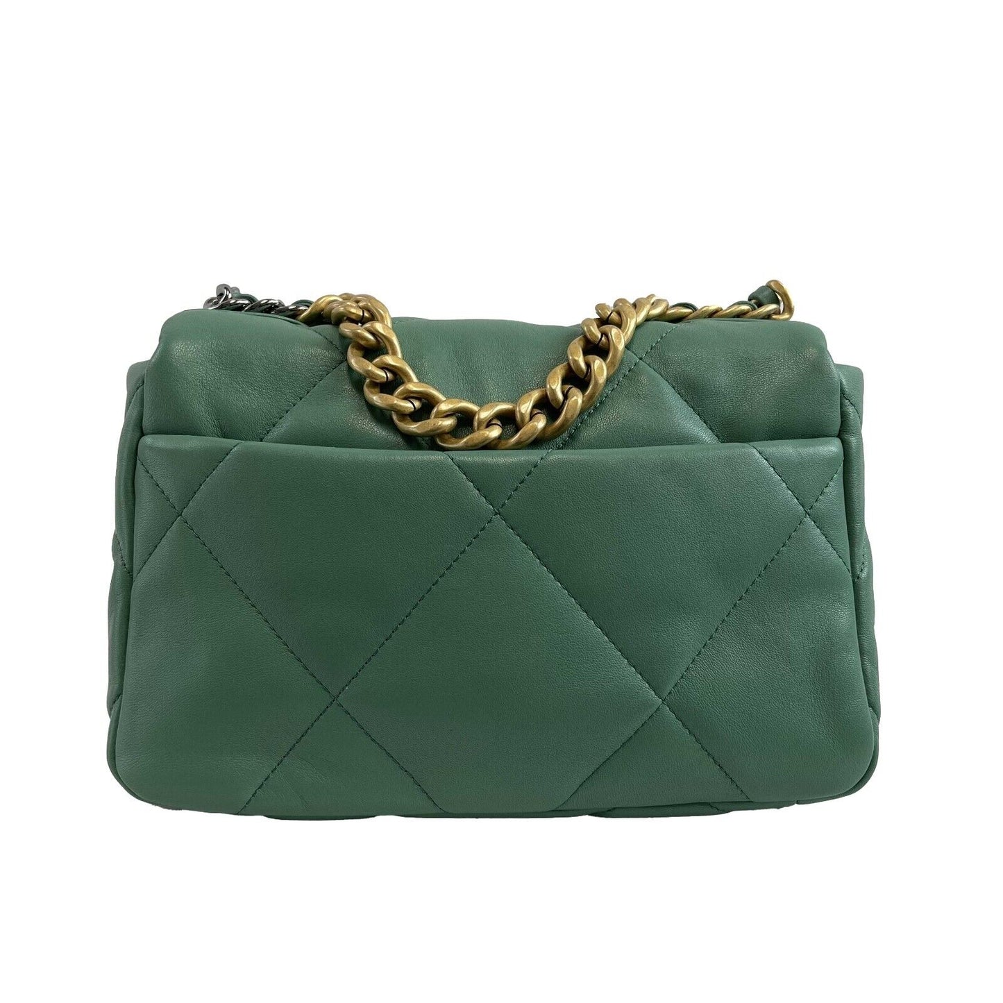 Chanel 19 Green Flap Bag Medium CC Shoulder Crossbody Bag