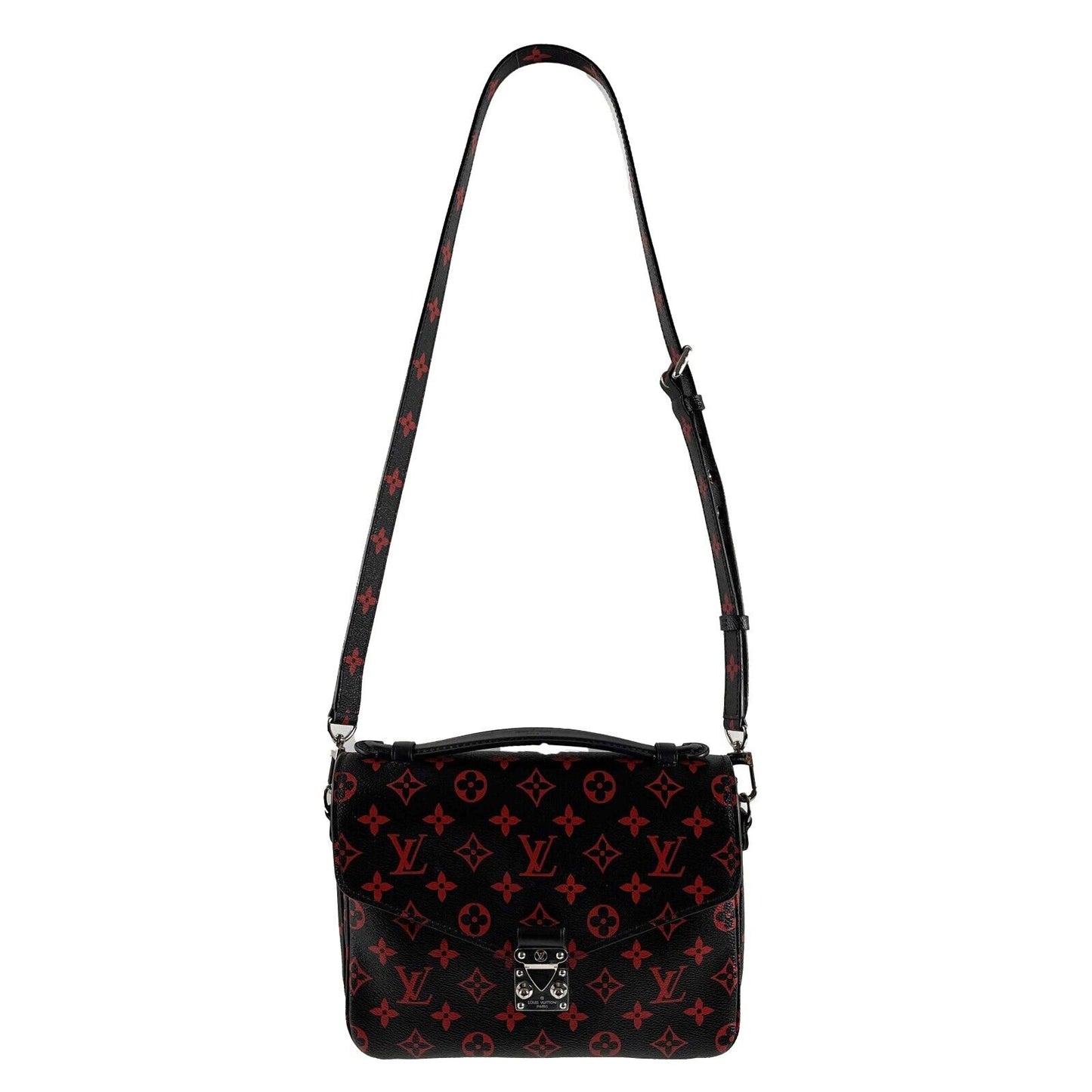 Louis Vuitton Excellent Monogram Infrarouge Pochette Metis Black/Red Crossbody