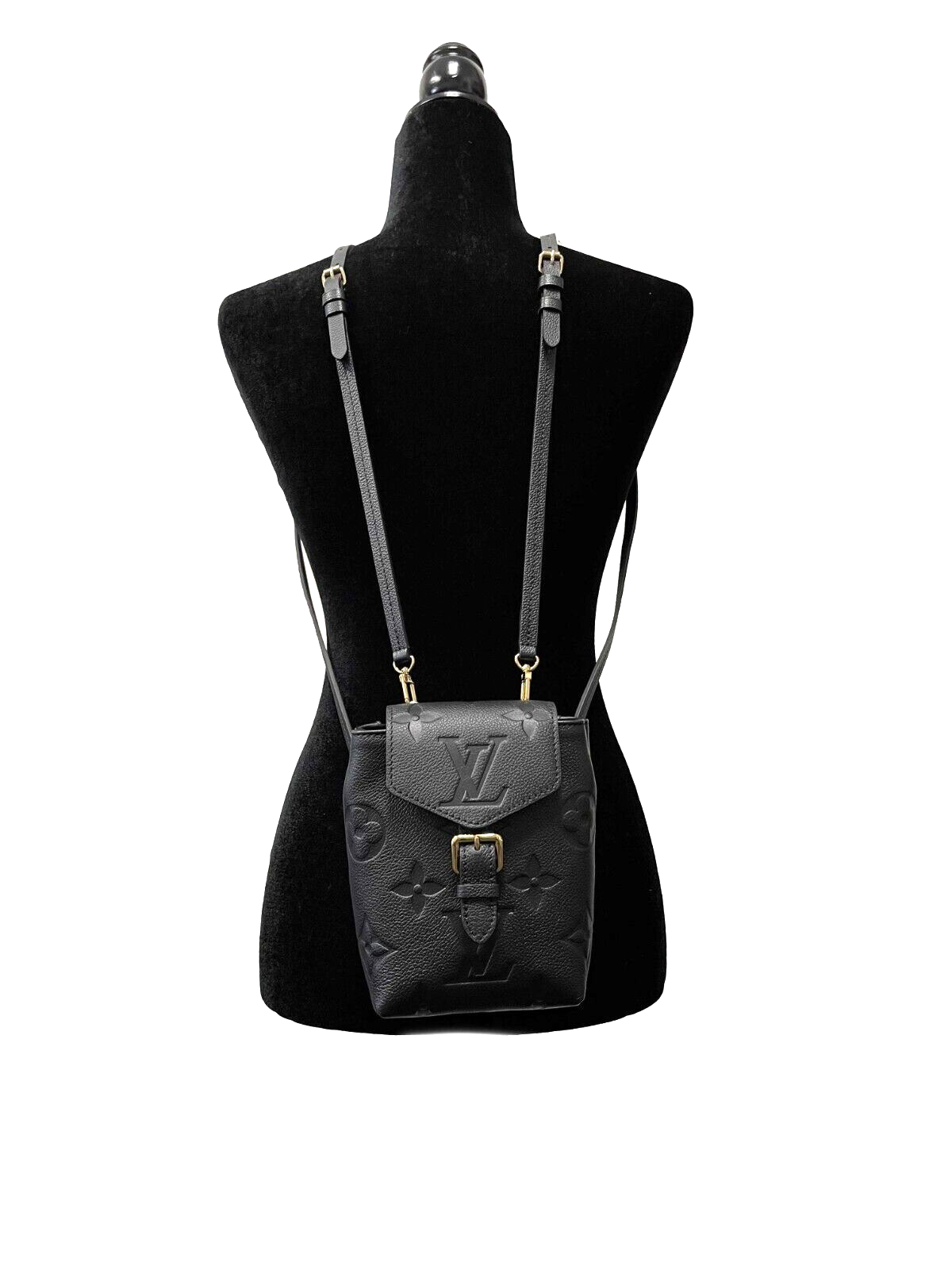 Louis Vuitton Tiny Backpack Monogram Empreinte Giant Leather Black