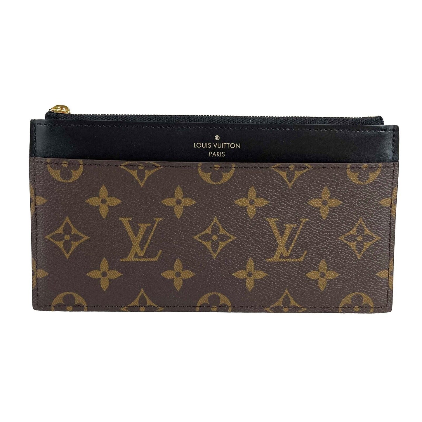 Louis Vuitton Pristine Monogram Canvas Slim Purse Brown Accessories