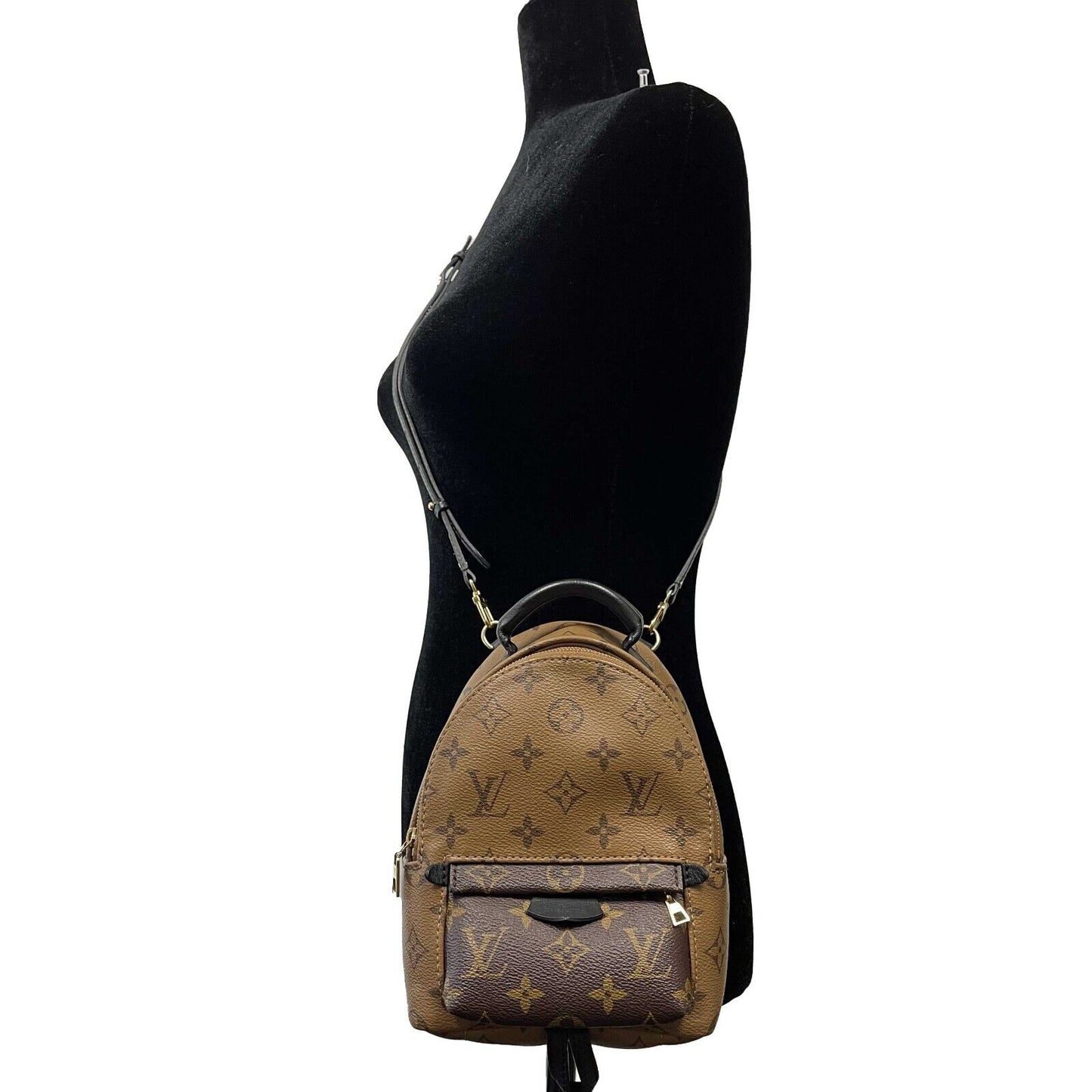 Louis Vuitton - Palm Springs Reverse Monogram Brown / Tan Mini Backpack