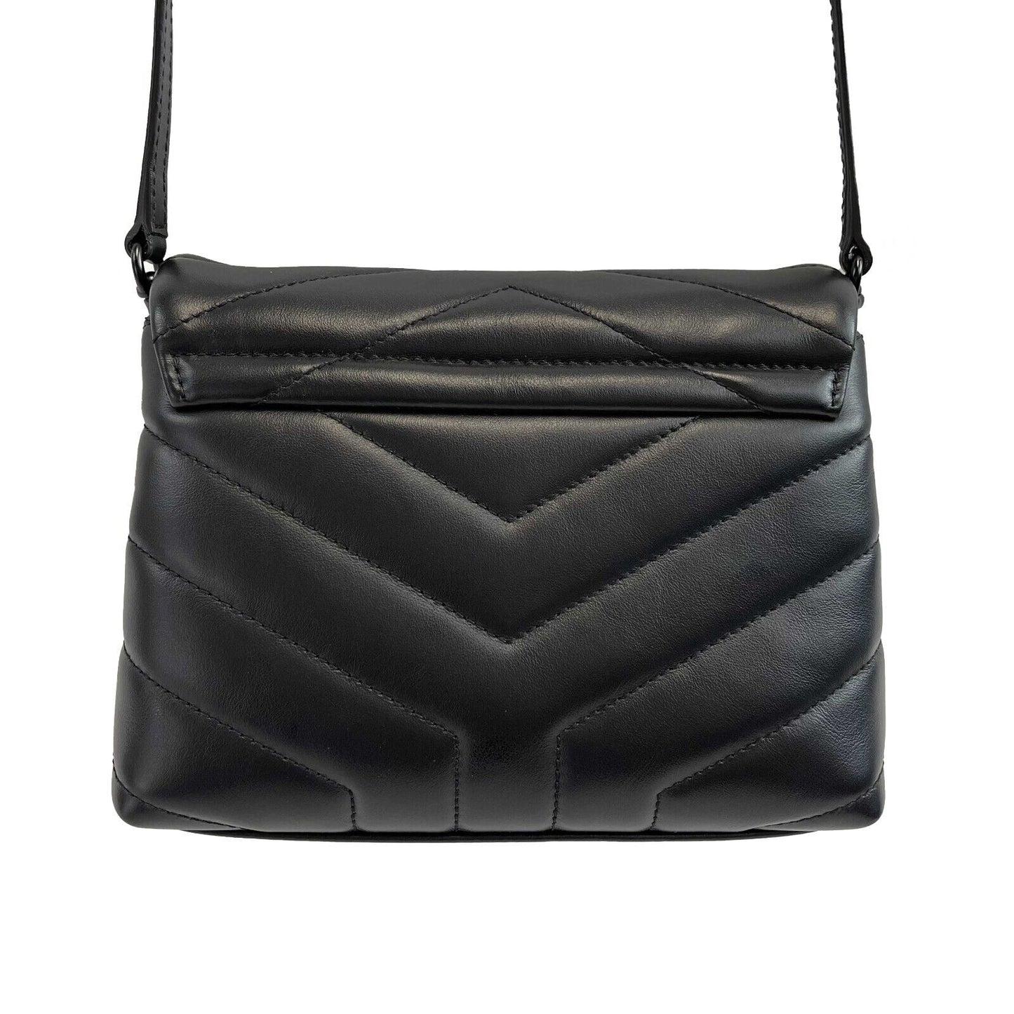 Saint Laurent - Calfskin Y Black Quilted Monogram Toy Loulou Crossbody