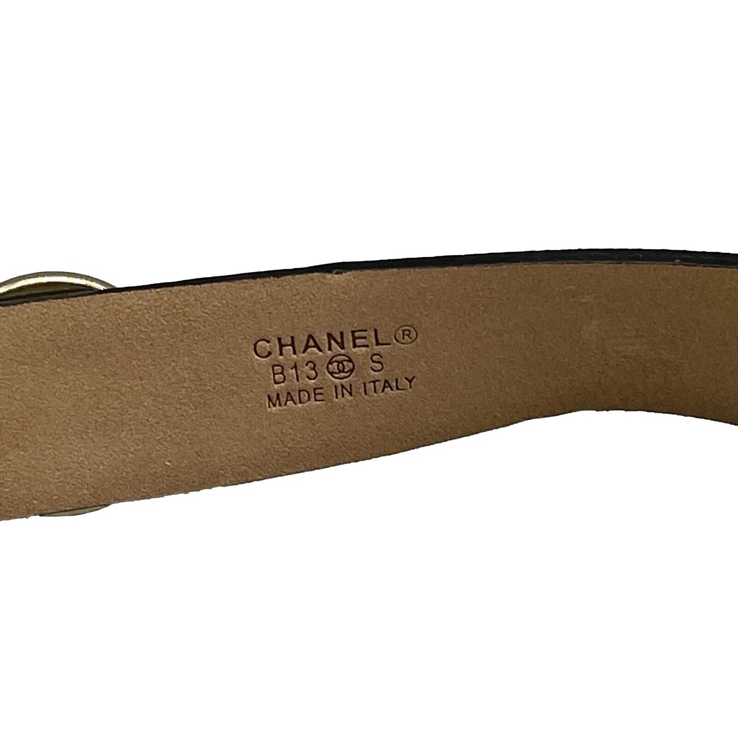 CHANEL - B13 S Studded Faux CC Pearl Leather - 80/32 Belt