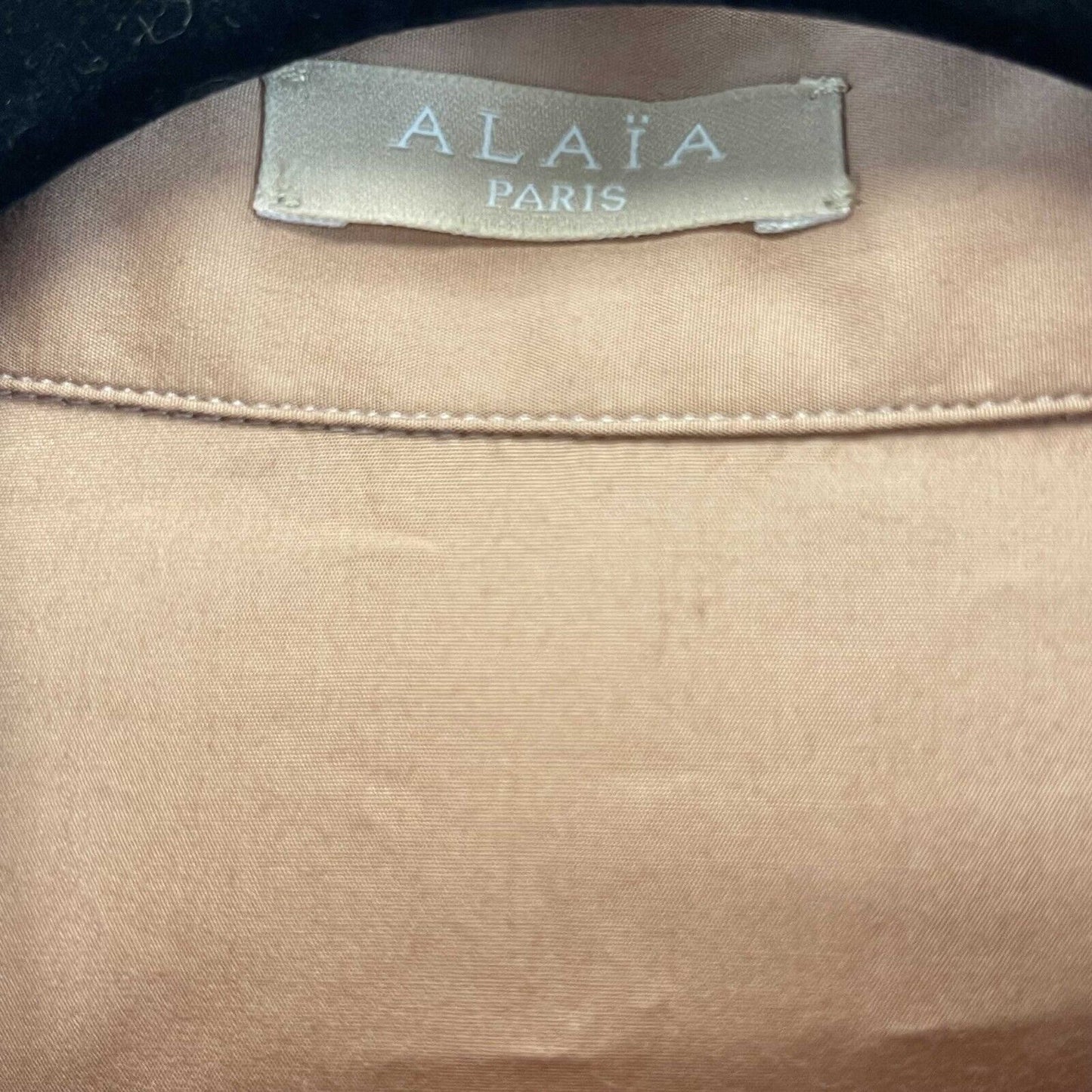 Alaia NWT Button Down Peplum cotton poplin IT 38 US 2 Top Khaki New Shirt