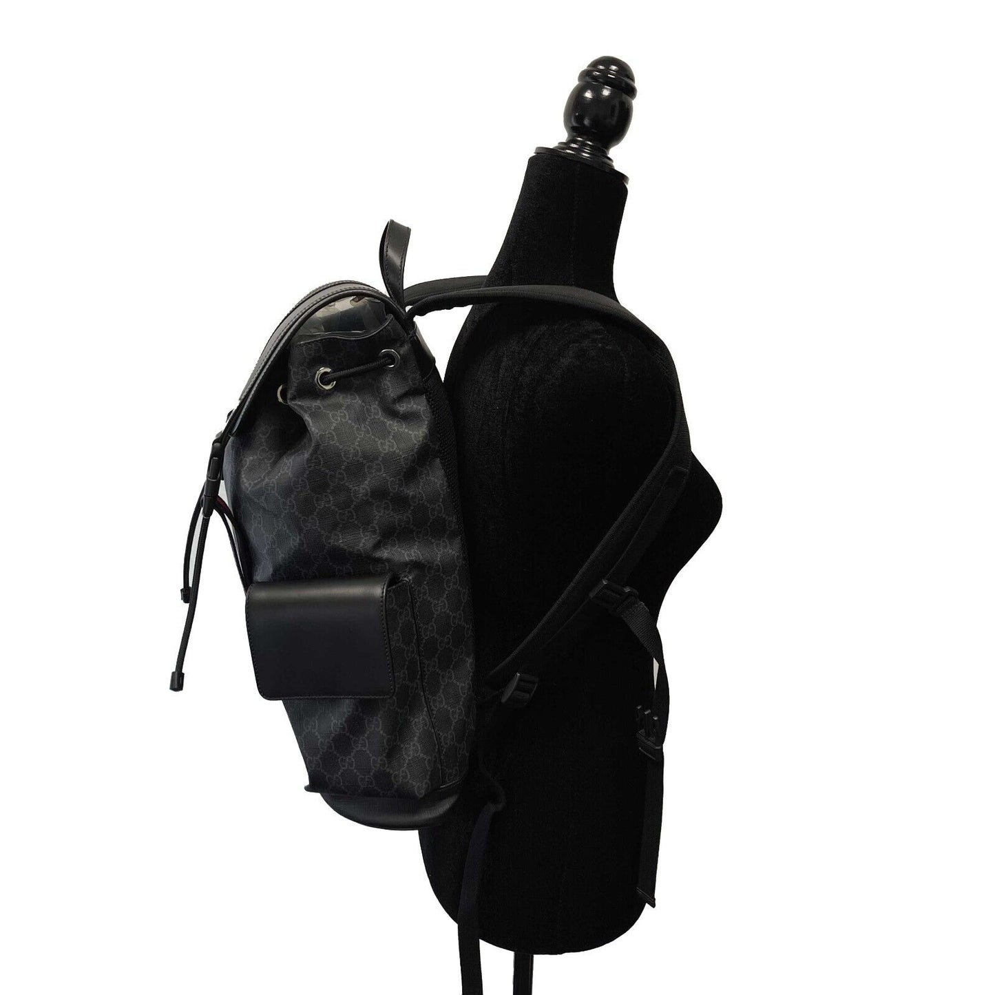 Gucci - Excellent - Men's GG Supreme Coated Black Backpack