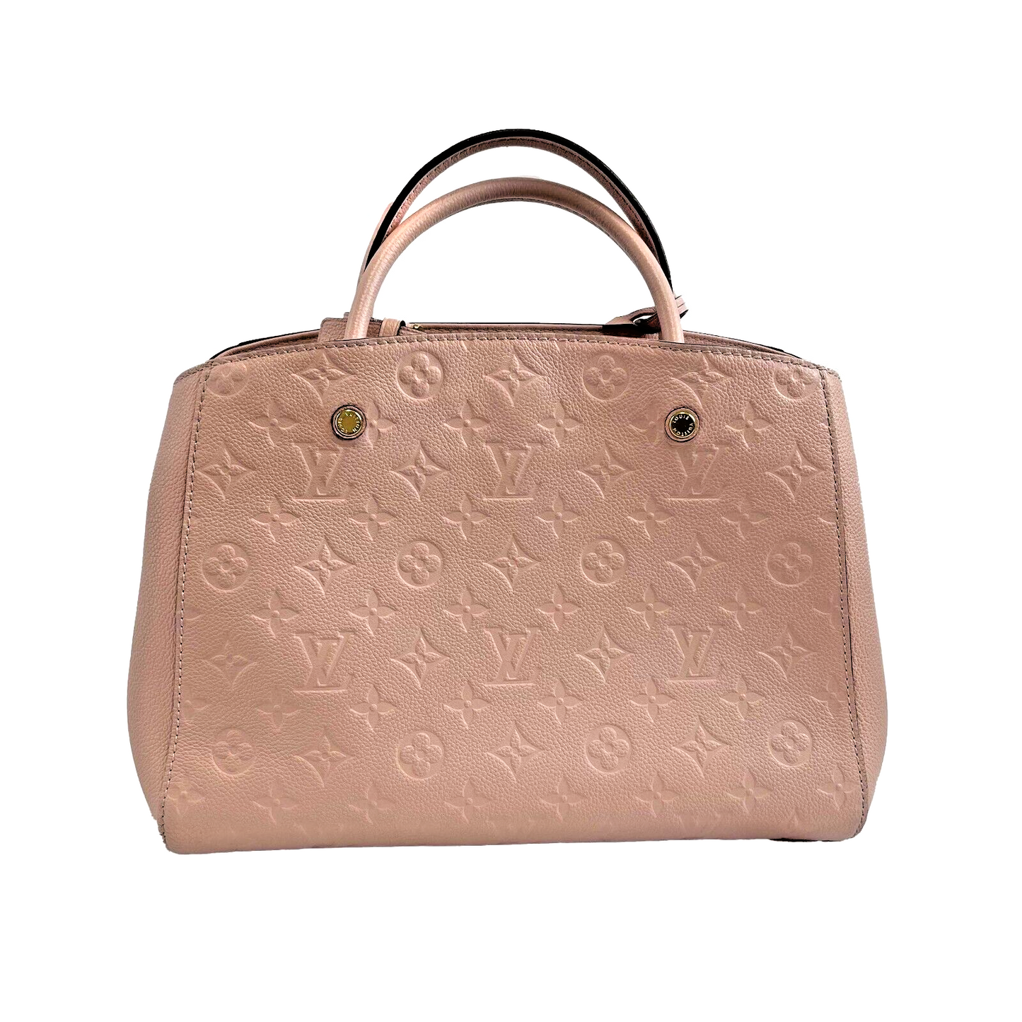 Louis Vuitton Montaigne MM Pink Calfskin Leather Top Handle Shoulder Strap