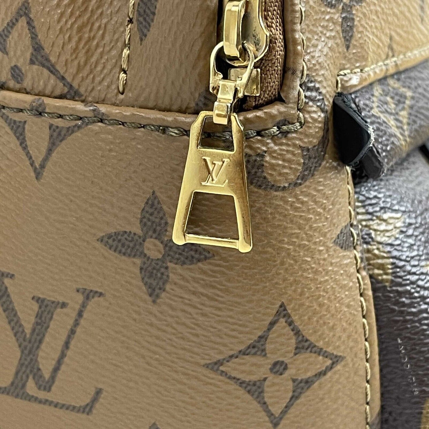 Louis Vuitton - Palm Springs Reverse Monogram Brown / Tan Mini Backpack